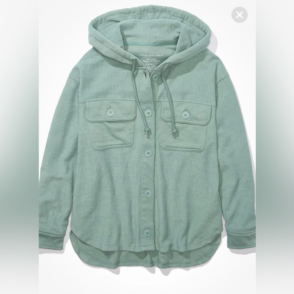 AE Oversized Button-Up Shacket - Picture 4 of 14
